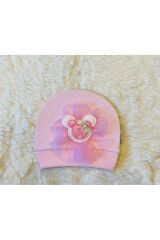 3’'lü Pembe Beyaz Somon Kız Bebek Çocuk Penye Şapka Bere