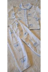 Bebek zıbın takımı kalpli desen organik kumaş 2li takım