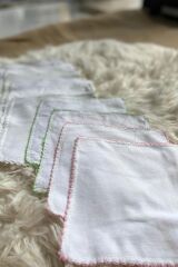 10'lu %100 Pamuk Bebek Ağız Bezi Mendili