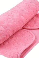 Bebek Peluş Battaniye Pembe 110 X 90cm