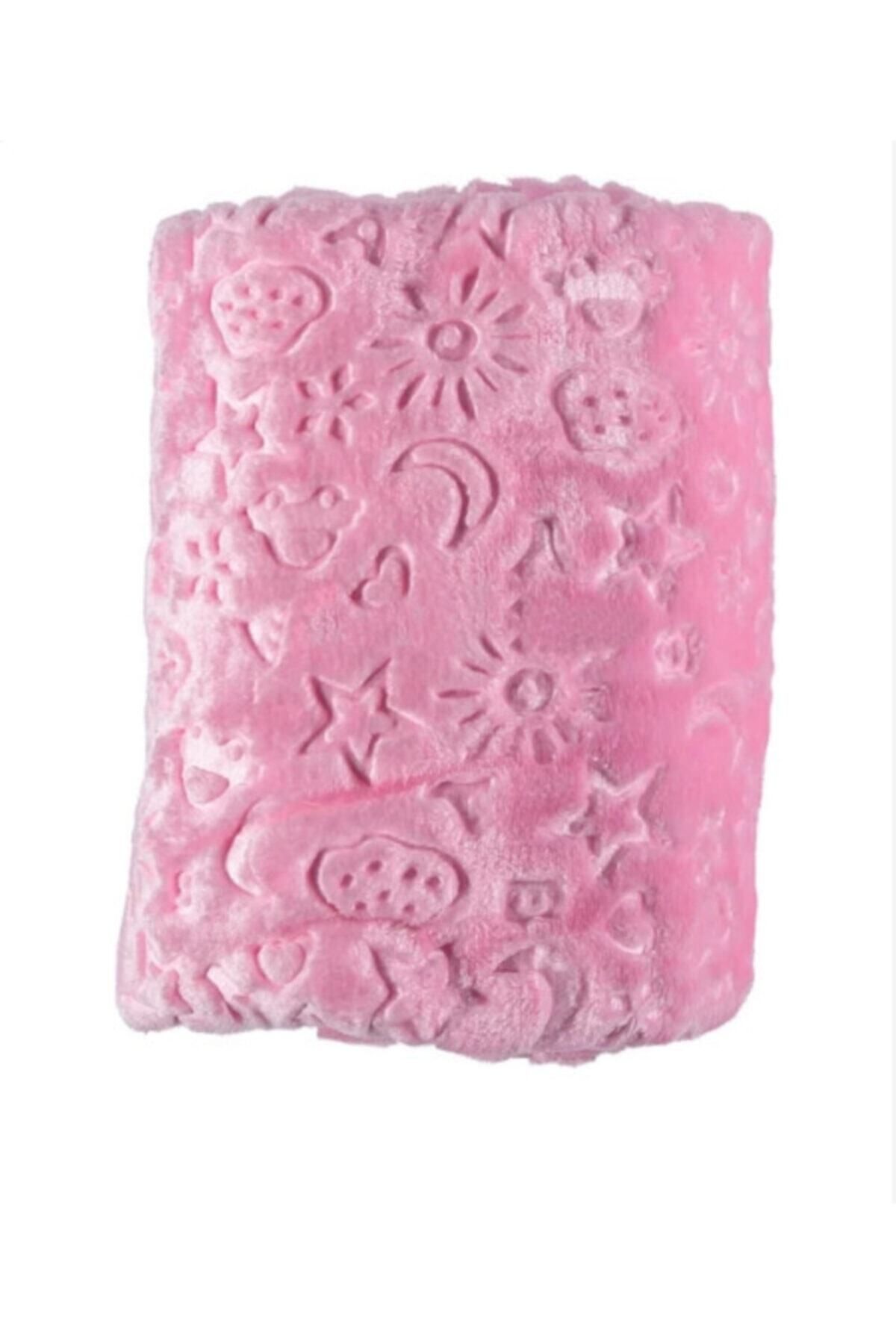 Bebek Peluş Battaniye Pembe 110 X 90cm