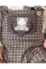 Erkek Bebek Kahverengi Salopet Takım