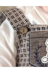 Erkek Bebek Kahverengi Salopet Takım