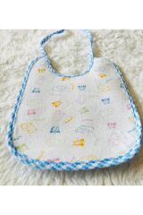 4 Lü Mavi Yeşil Sarı Karışık Renk Sıvı Geçirmez Bagcıklı Bebek Mama Önlüğü