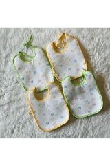 6 lı Karışık Renk Sıvı Geçirmez Bagcıklı Bebek Mama Önlüğü