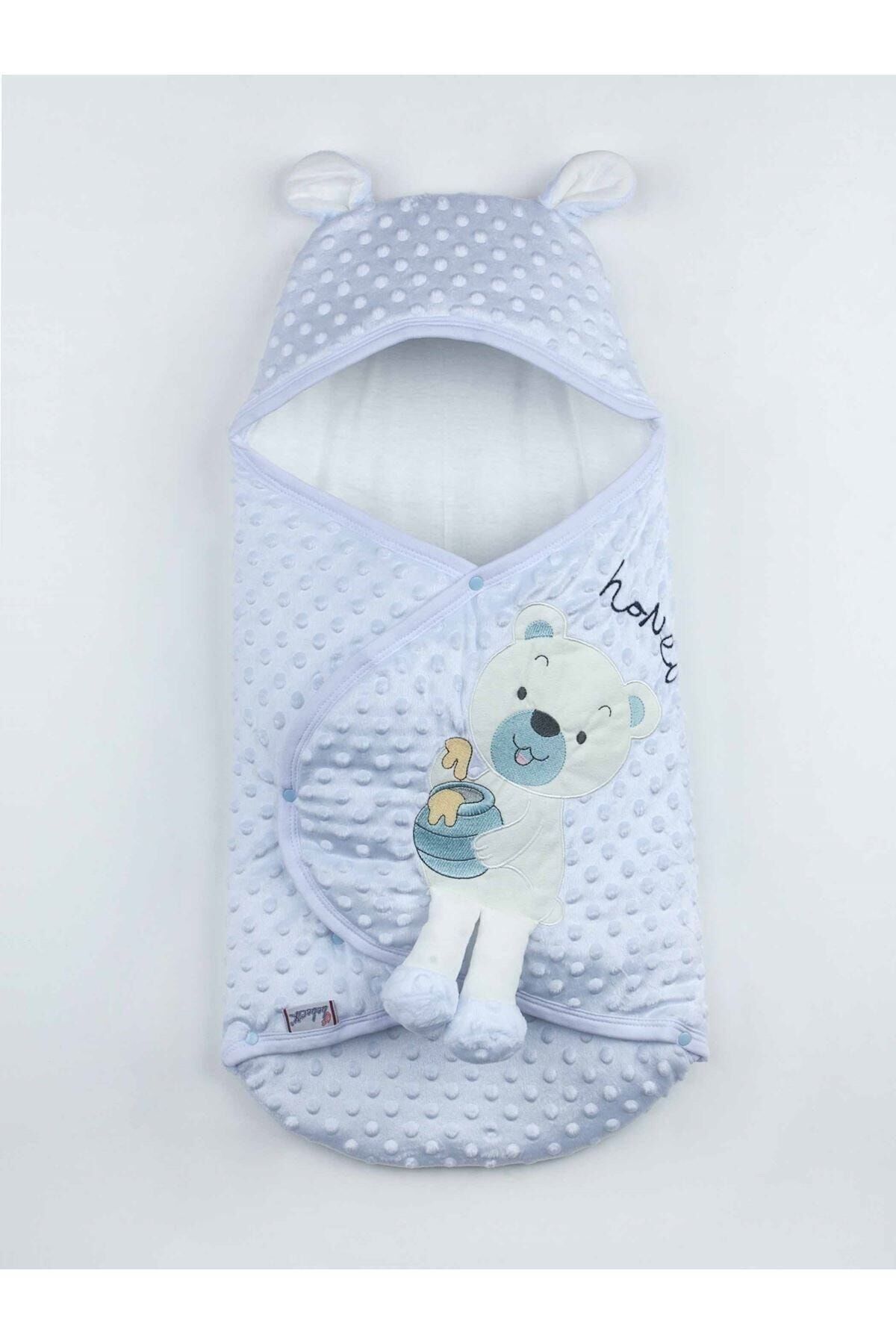 Mavi Bebek Ayıcıklı Nohut Kundak
