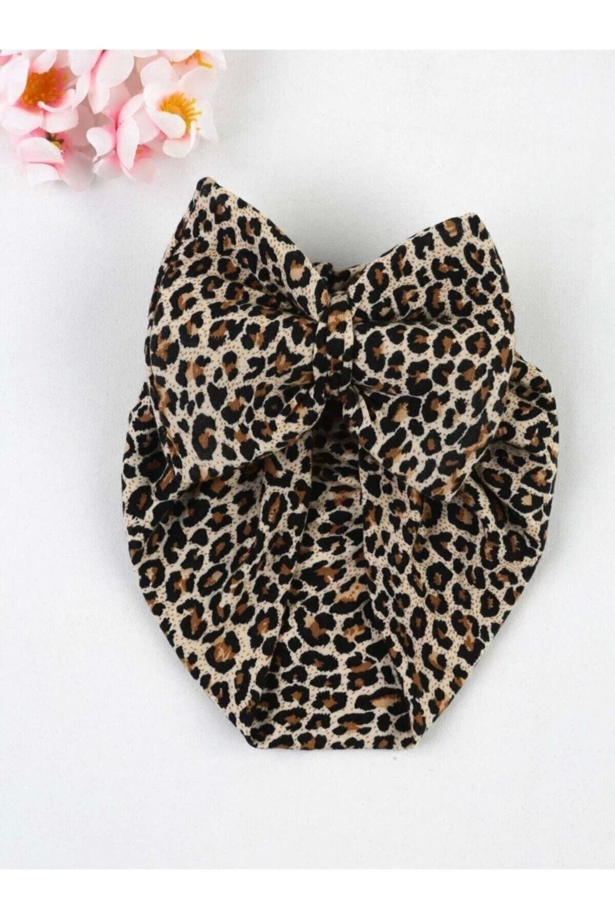 Leopar Fiyonklu Bebek Bone