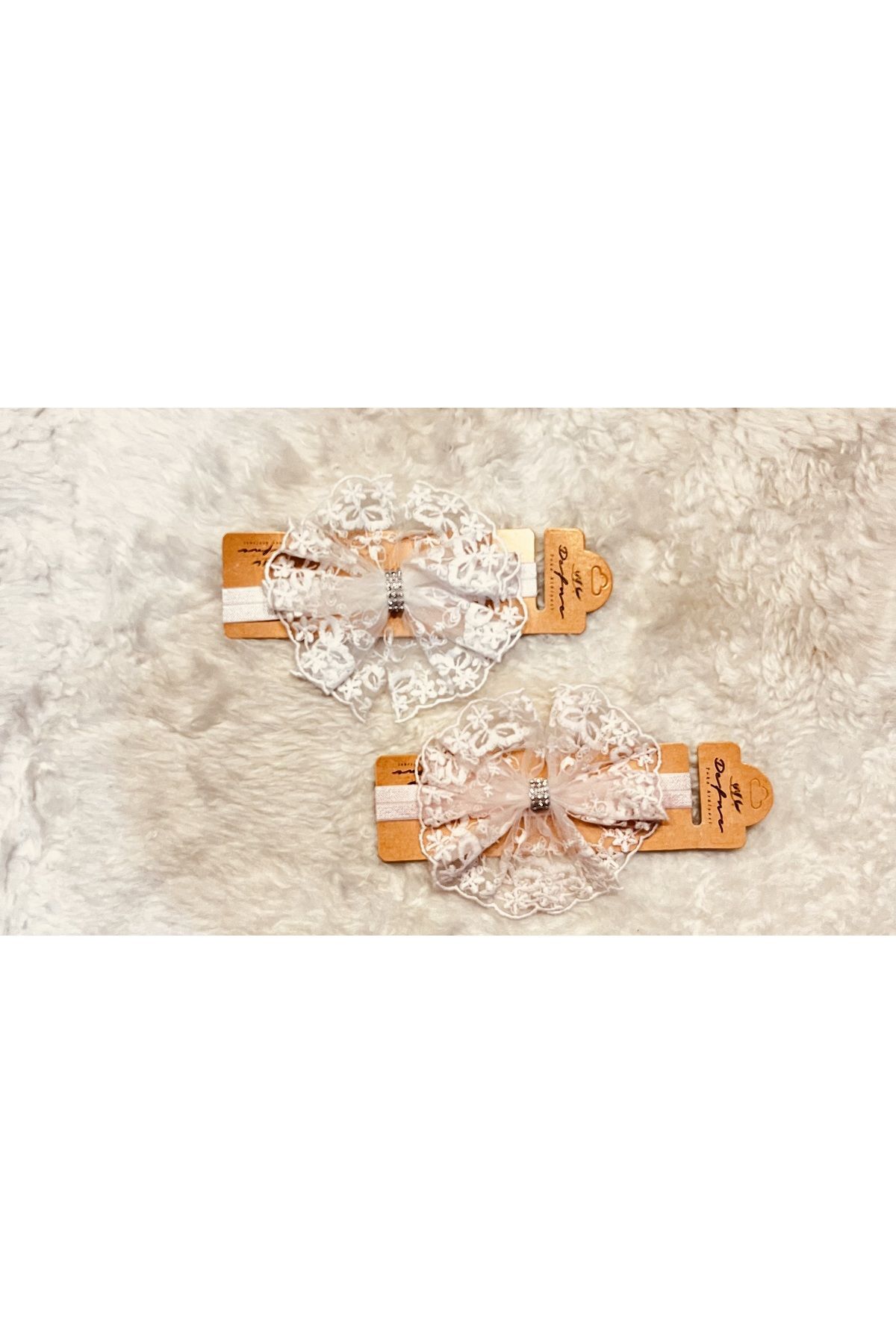 Dantel Kurdeleli 2’li Kız Bebek Çocuk Bandana