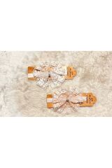 Dantel Kurdeleli 2’li Kız Bebek Çocuk Bandana