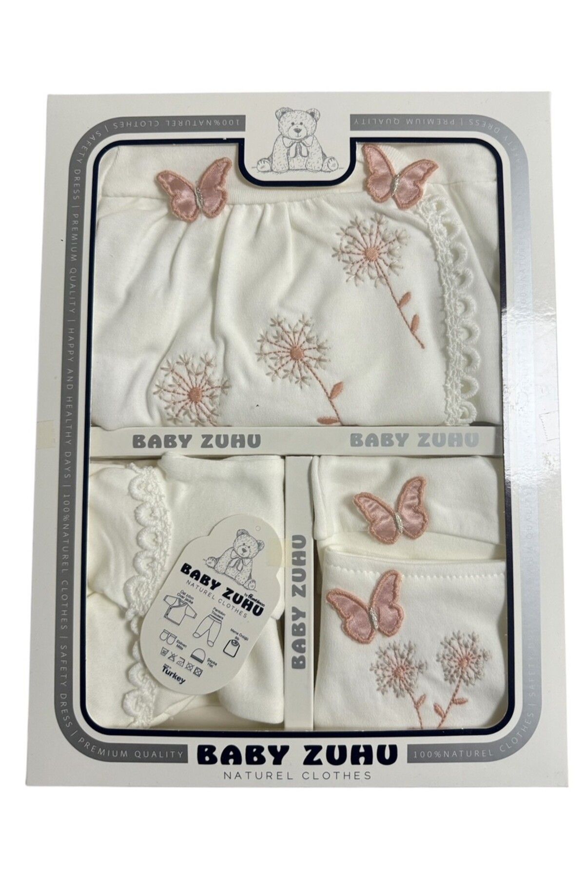 5'Li Lüks Hastane Çıkış Seti / Bebek Kıyafeti