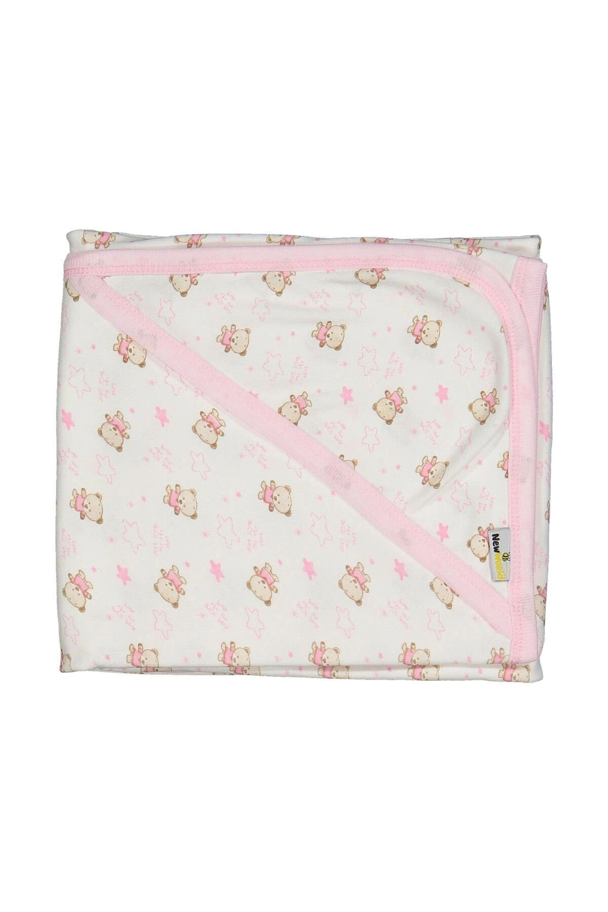 Bebek Tek Kat Penye Battaniye Kundak 80x90 Cm Pembe
