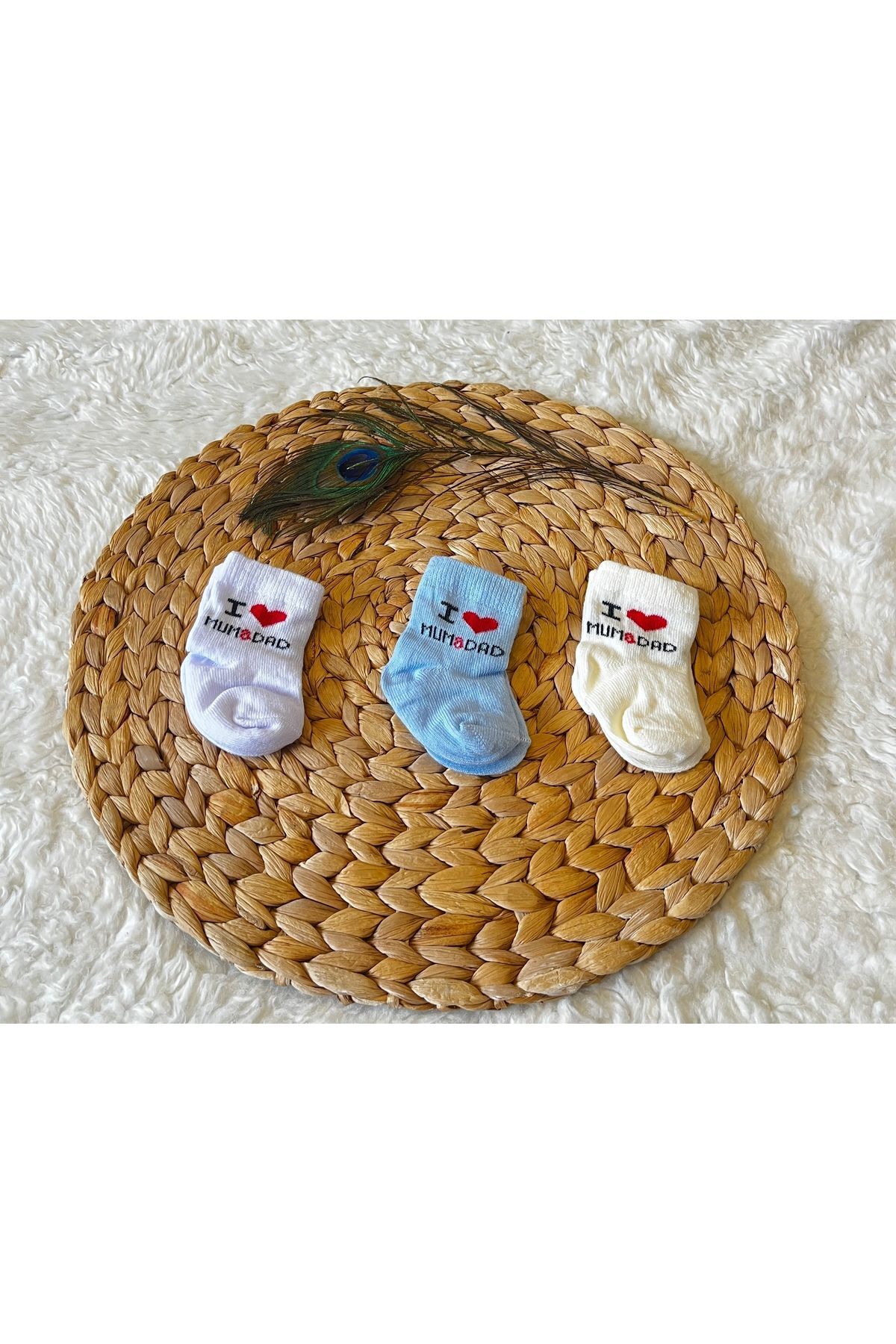 3’lü Yenidoğan Organik Kız Erkek Bebek Çorap