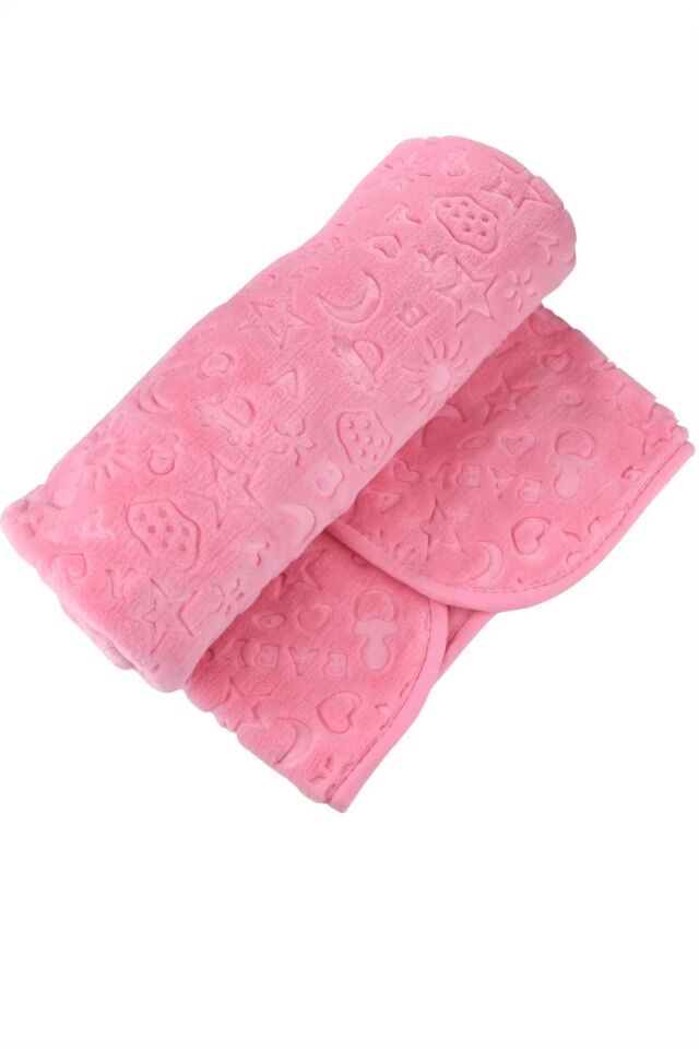 Bebek Peluş Battaniye Pembe 110 X 90cm Pembe - 100 X 120