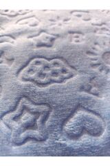 Mavi Kabartmalı Bebek Battaniyesi (ÜRÜN MEVSİMLİKTİR INCEDİR.)