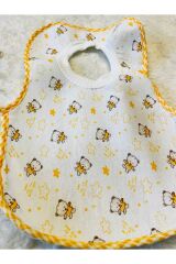 6’lı Ayıcıklı Sıvı Geçirmez Boyundan Geçmeli Kız Erkek Bebek Çocuk Büyük Önlük