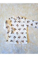 Sevimli Organik Yenidoğan Bebek Takım 2li Önden Çıtçıtlı Badili Zıbın Takımı