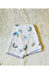 Mavi Gökkuşağı Müslin Kundak Battaniye