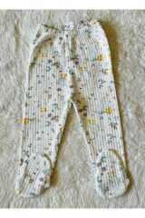 Yeşil Ördek Desenli Kruvaze Badili 2li Organik Bebek Zıbın Takım Hastane Çıkışı