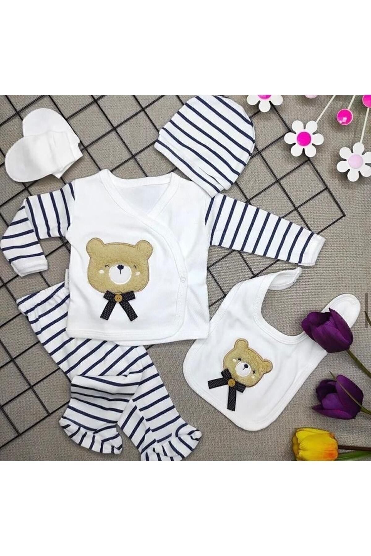 Ayıcık Lüks Yeni Doğan Hastane Çıkış Zıbın Seti Kutulu Üründür