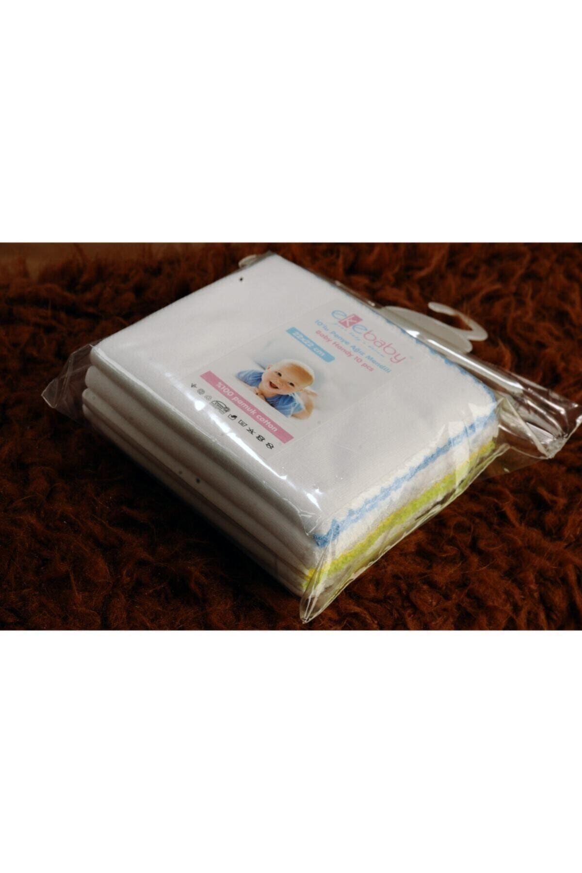 10'lu Bebek Ağız Mendili (22X22) Cm Ebat