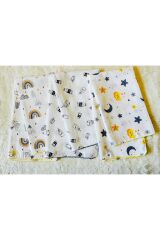 3’lü Müslin Kız Erkek Bebek Kundak Battaniye