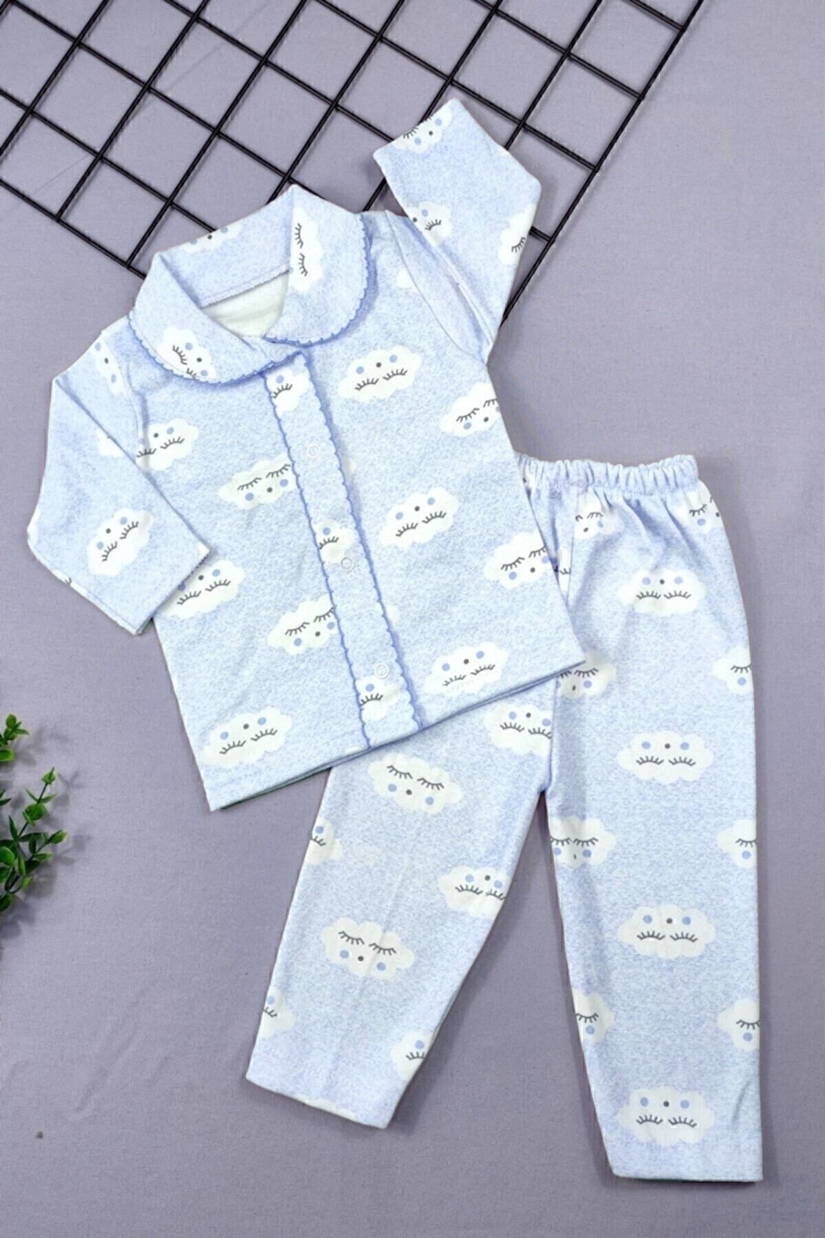 Penguen Unisex Bebek Mavi Takım Mavi - 0-3 Ay