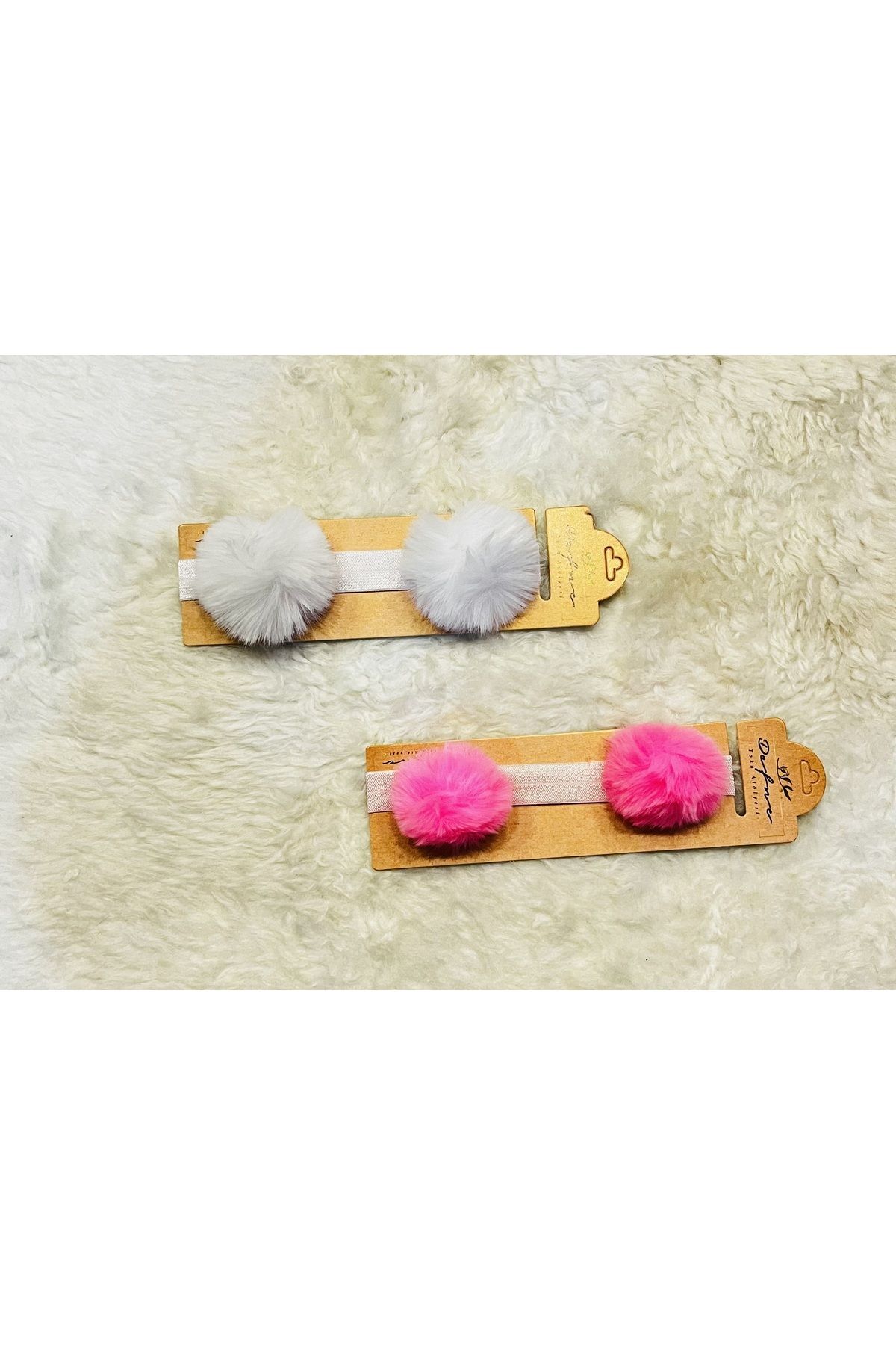 Dantel Kurdeleli 2’li Kız Bebek Çocuk Bandana Pembe-Beyaz