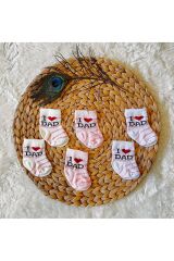 3’lü Yenidoğan Organik Kız Erkek Bebek Çorap Dad - Yeni Doğan