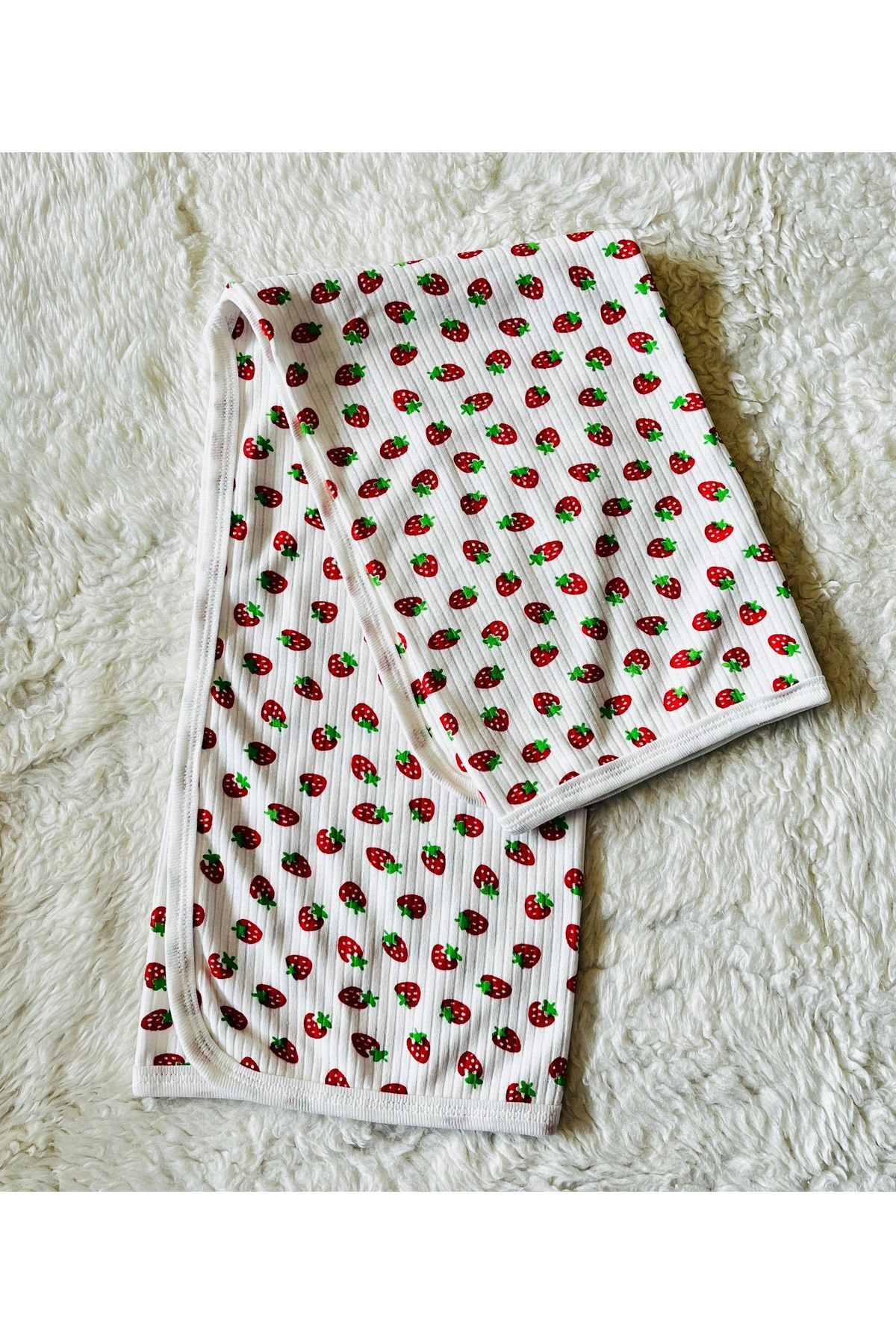 Mavi baby fitilli kumaş organik bebek kundak battaniyesi Kırmızı