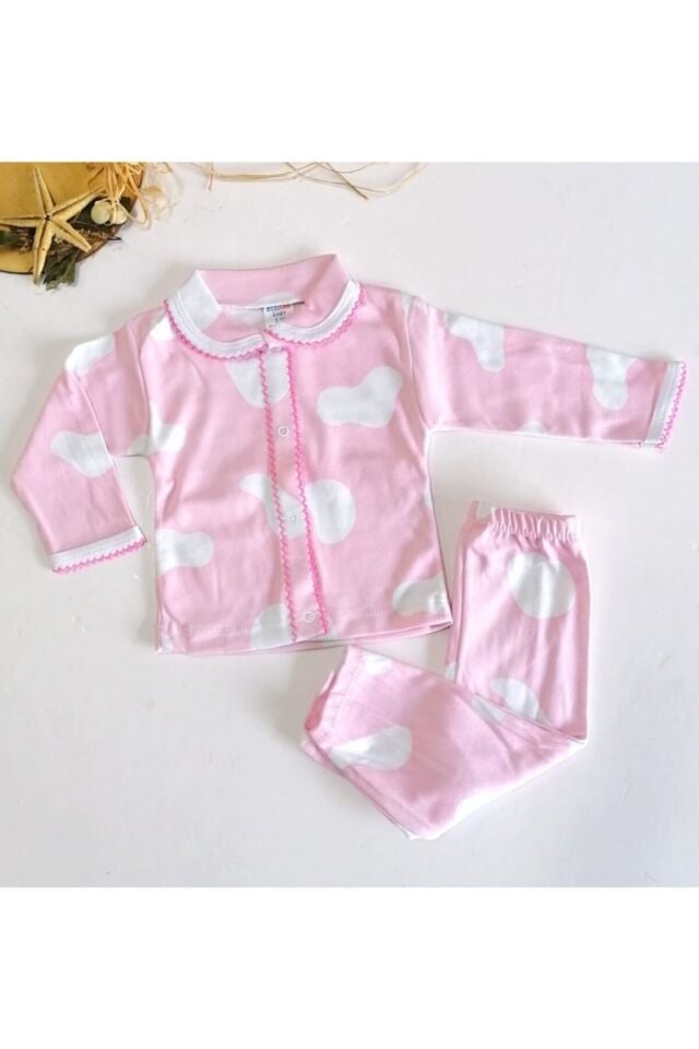 Damla Pijama Takımı Pembe - 3-6 Ay