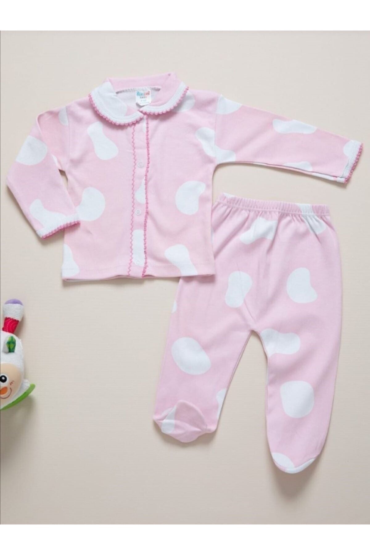 Damla Pijama Takımı 0,3,6 Ay Pembe - 0-3 Ay