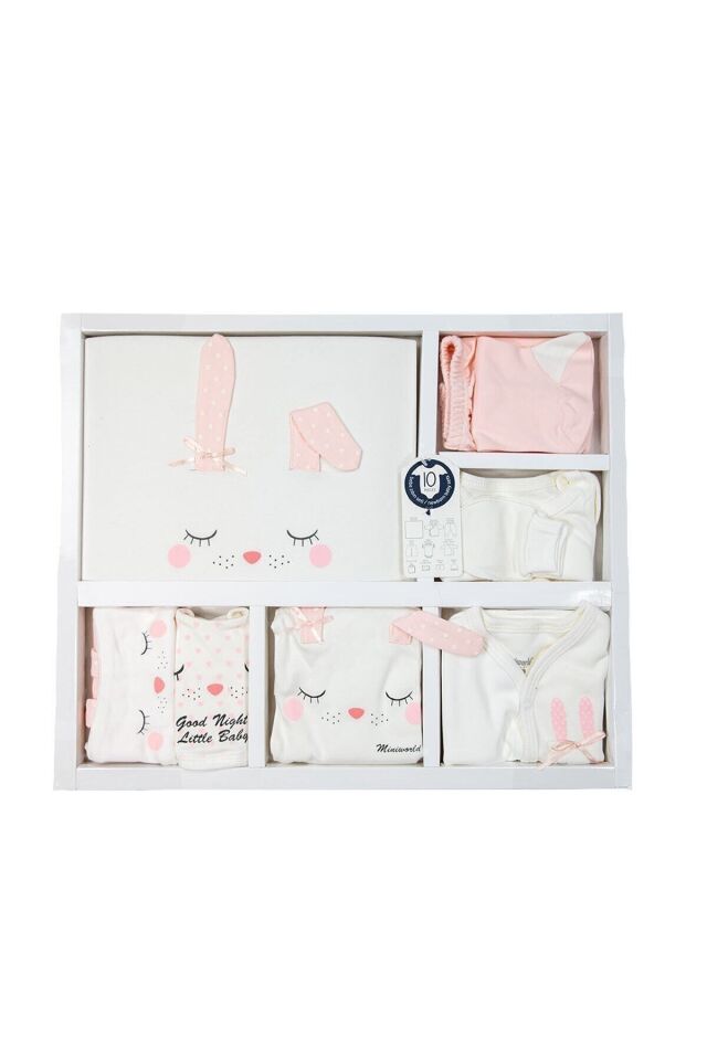 Bebe 10'lu Somon Good Night Tavşanlı Zıbın Set