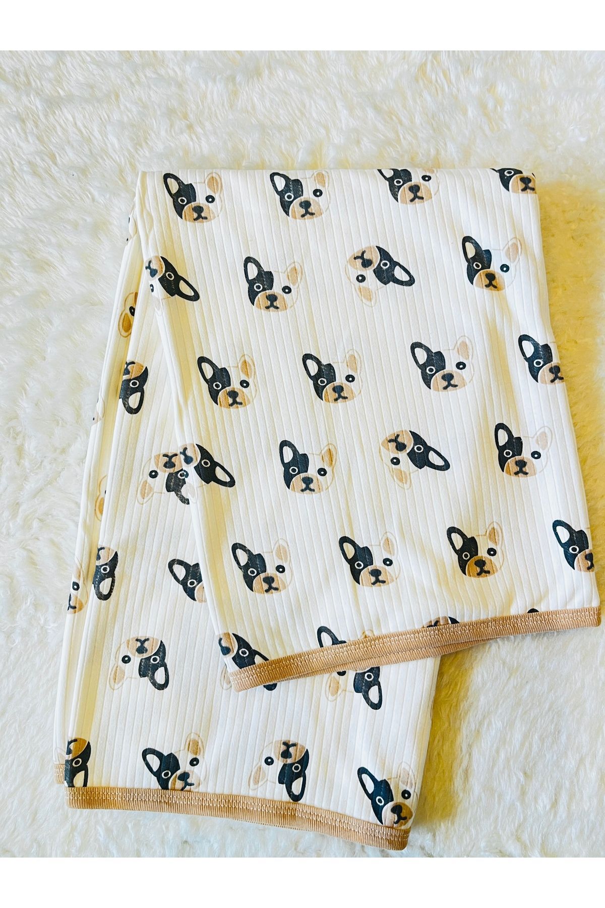 Mavi baby fitilli kumaş organik bebek kundak battaniyesi Köpekfitilli