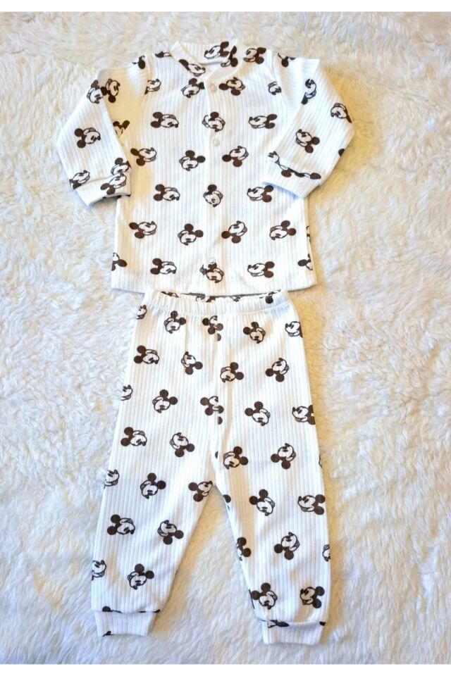 Mavi Baby Ayıcık Desenli 6 Parça Battaniyeli Yenidoğan Pamuk Takım Hastane Çıkışı Kahverengi Güneş Tkm - 0-6 Ay