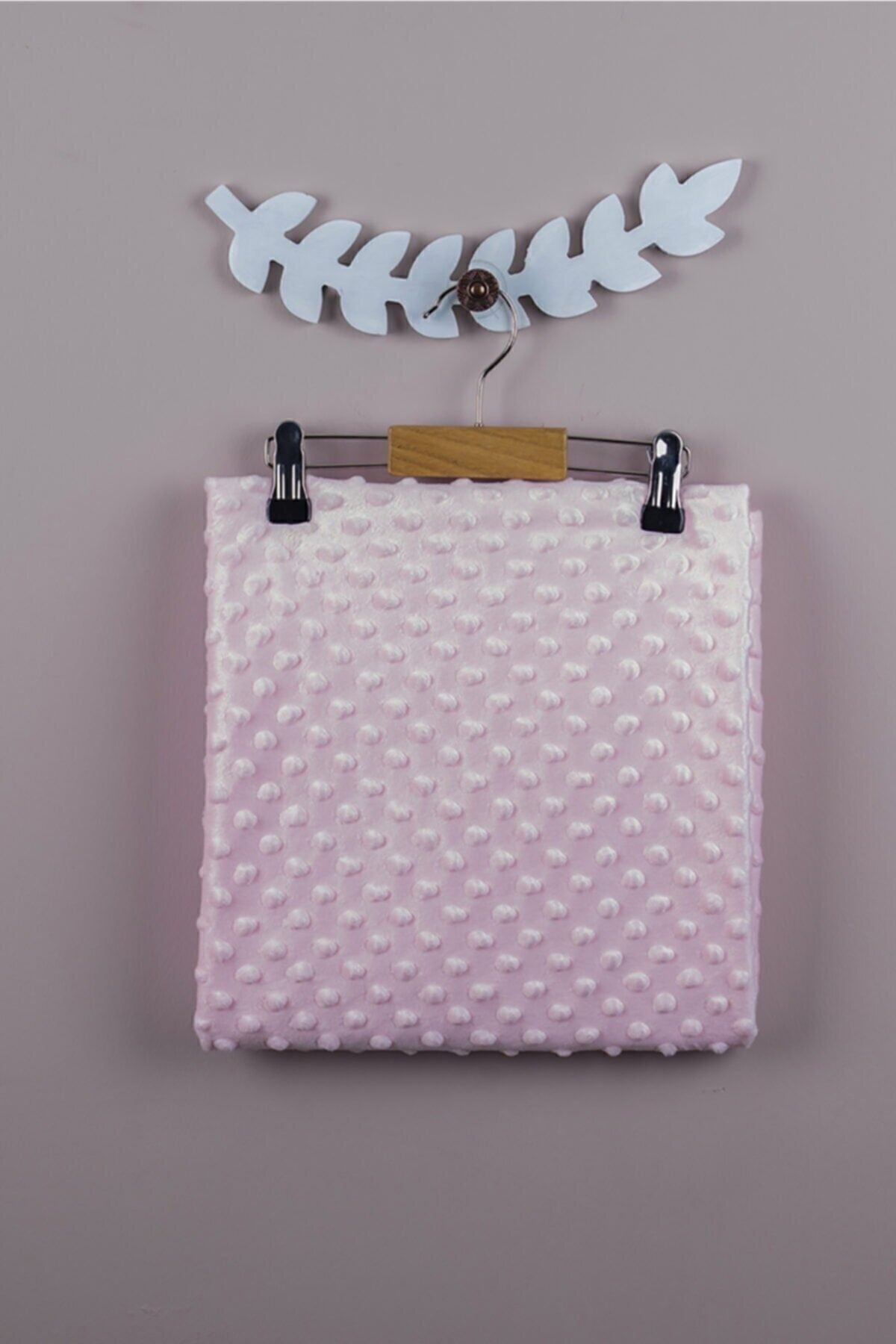Organik Pamuk Astarlı (90 X 90) Nohut Battaniye Pembe