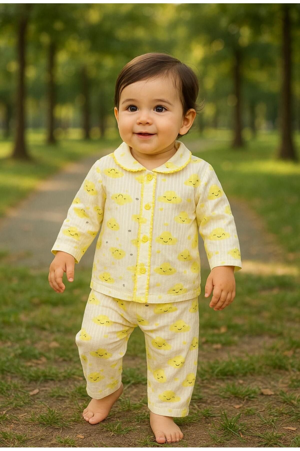 Mavi Baby Ayıcık Desenli 6 Parça Battaniyeli Yenidoğan Pamuk Takım Hastane Çıkışı Kafkas Turuncu Ayıcık - 6-9 Ay
