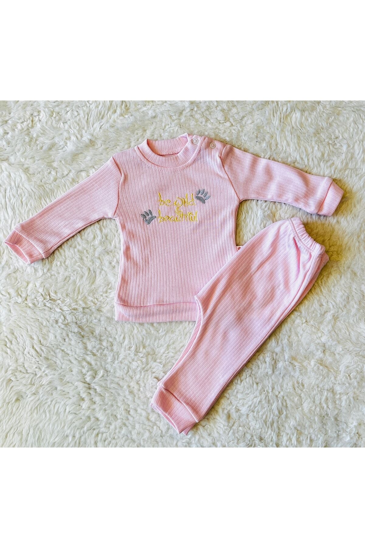 Mavi Baby Ayıcık Desenli 6 Parça Battaniyeli Yenidoğan Pamuk Takım Hastane Çıkışı Beautiful Pembe - 6-9 Ay