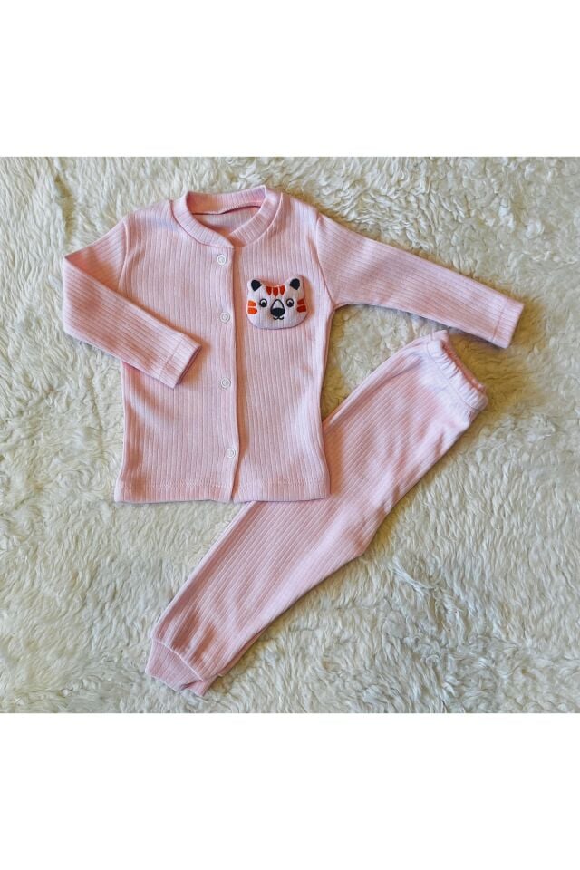 Mavi Baby Ayıcık Desenli 6 Parça Battaniyeli Yenidoğan Pamuk Takım Hastane Çıkışı Kedili Pembe - 6-9 Ay