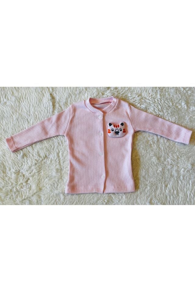 Mavi Baby Ayıcık Desenli 6 Parça Battaniyeli Yenidoğan Pamuk Takım Hastane Çıkışı Kedili Pembe - 3-6 Ay