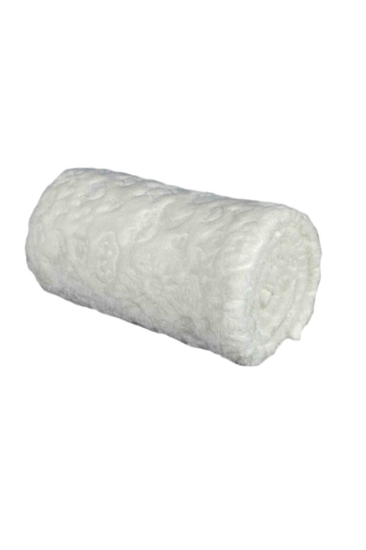 Pembe Peluş Bebek Battaniyesi 110 X 90cm (ÜRÜN MEVSİMLİK INCEDİR) Beyaz - 100 X 120