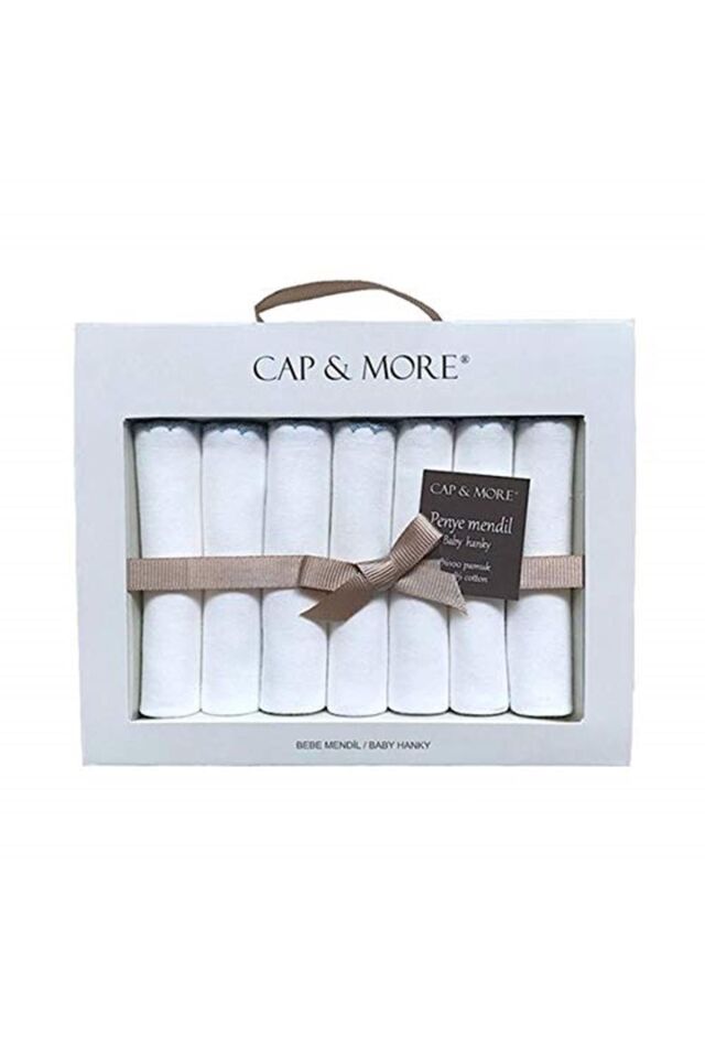 Cap&more Bebek Ağız Mendili Seti (7 Li Paket), Unisex, Yumuşak Ve Ekstra Emici %100 Pamuklu-ekru