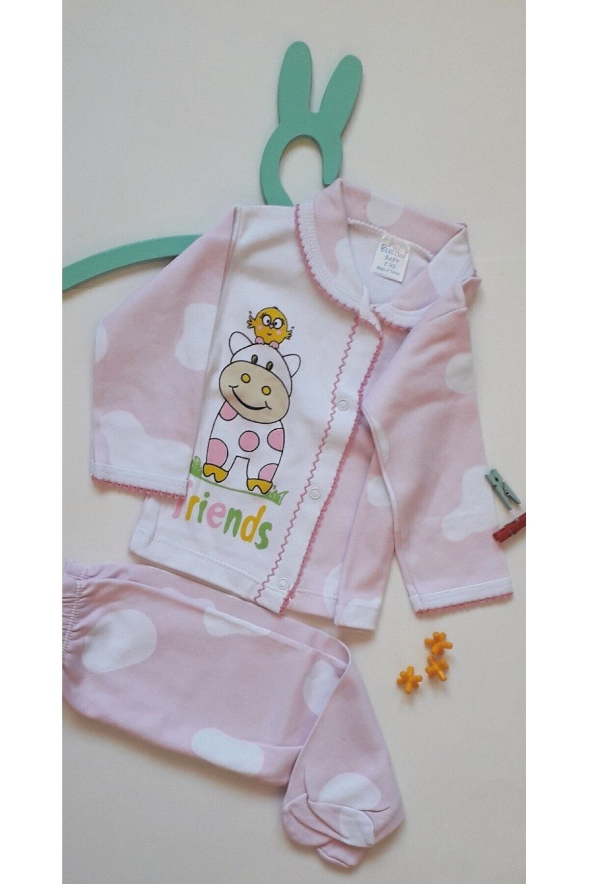 Kız Çocuk Pembe Damalı Pijama Takımı