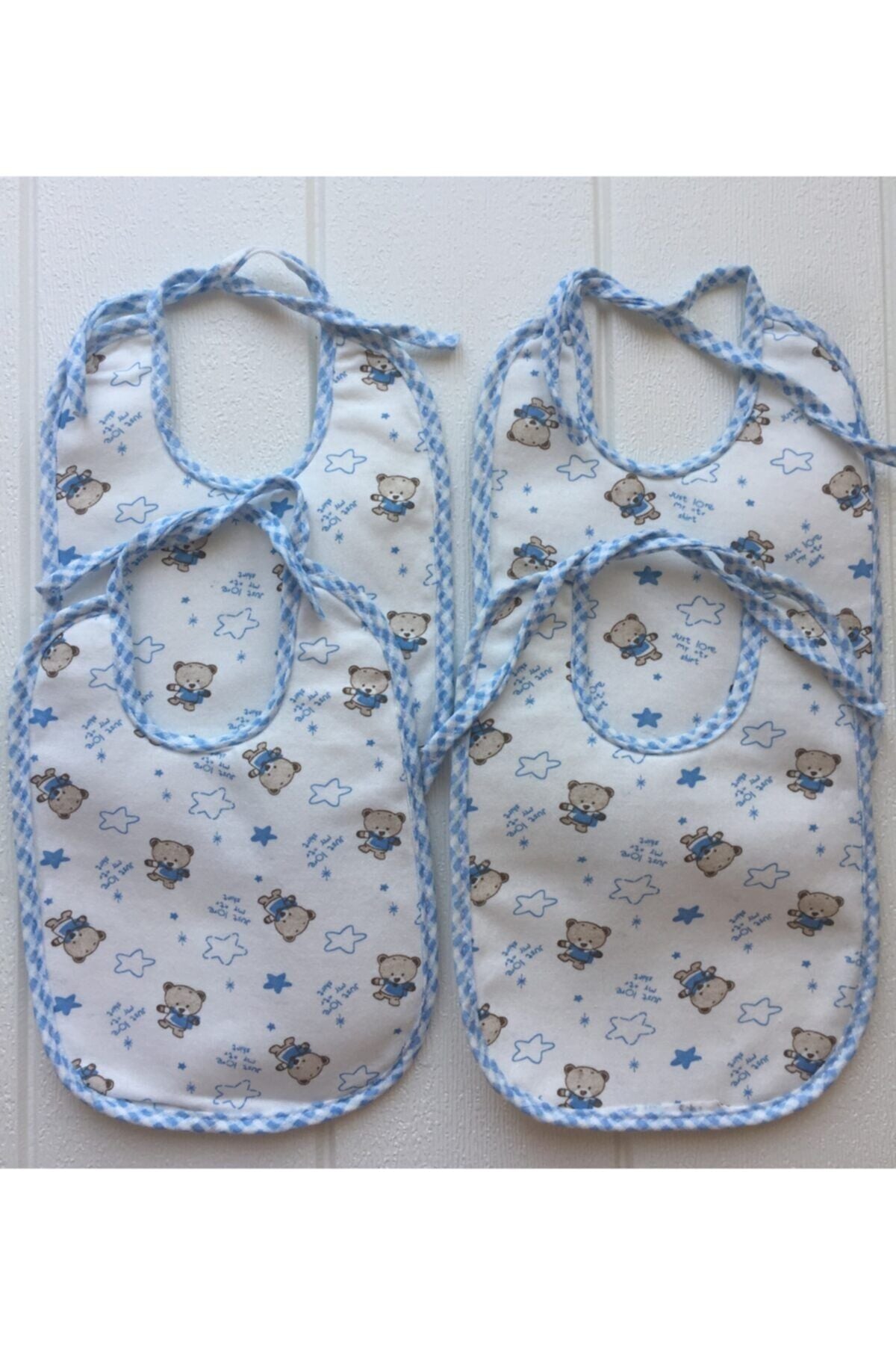 4'lü Su Geçirmez Unisex 0-12 Ay Bebek Mama Önlüğü