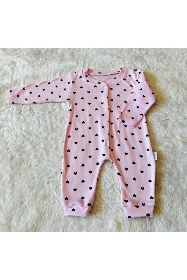 Yeşil Organik Kız Erkek Bebek Pamuk Kumaş Çıtçıtlı Tulum 2Likalp - 1-2 Ay