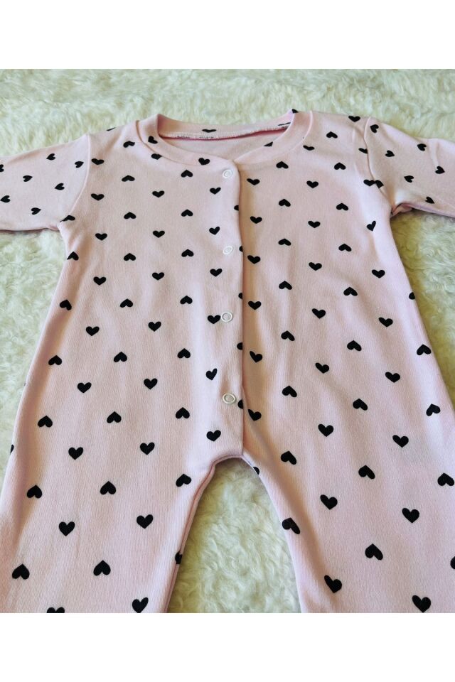 Yeşil Organik Kız Erkek Bebek Pamuk Kumaş Çıtçıtlı Tulum 2Likalp - 1-2 Ay