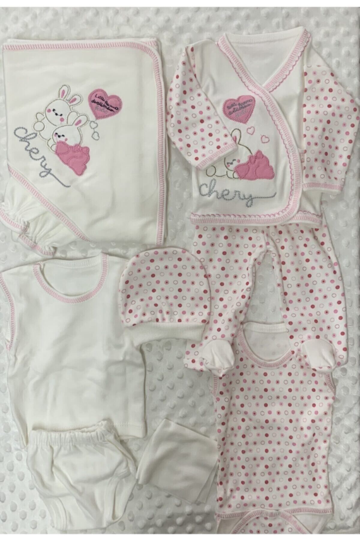 Bebek Yenidoğan Hastane Çıkışı Onlu Pembe - Yeni Doğan