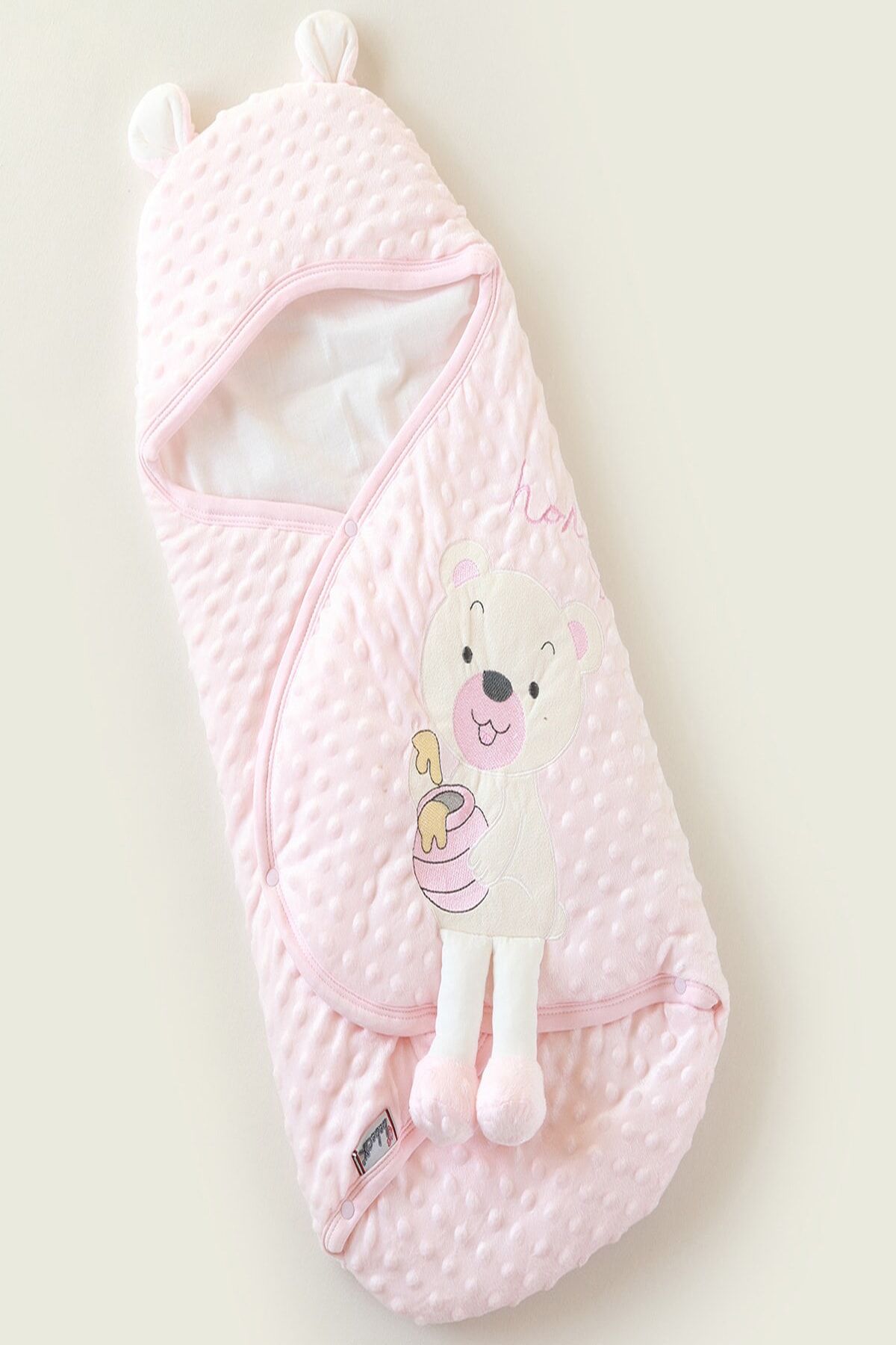 Topitos Nakışlı Kundak Battaniye Pembe - 0-6 Ay
