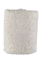 Kuzum Bebe Premium Kabartmalı Peluş Bebek Battaniyesi Krem Not. (MEVSİMLİK INCEDİR.) Krem - 100 X 120