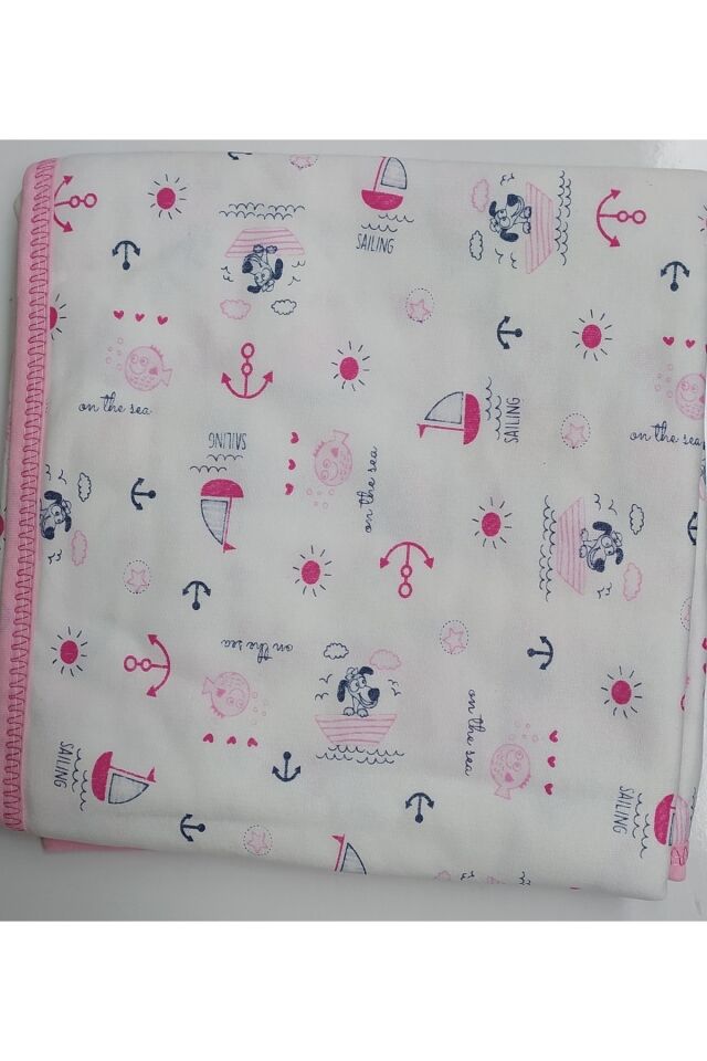 Pembe Çift Katlı Penye Kız Bebek Kundak Battaniye