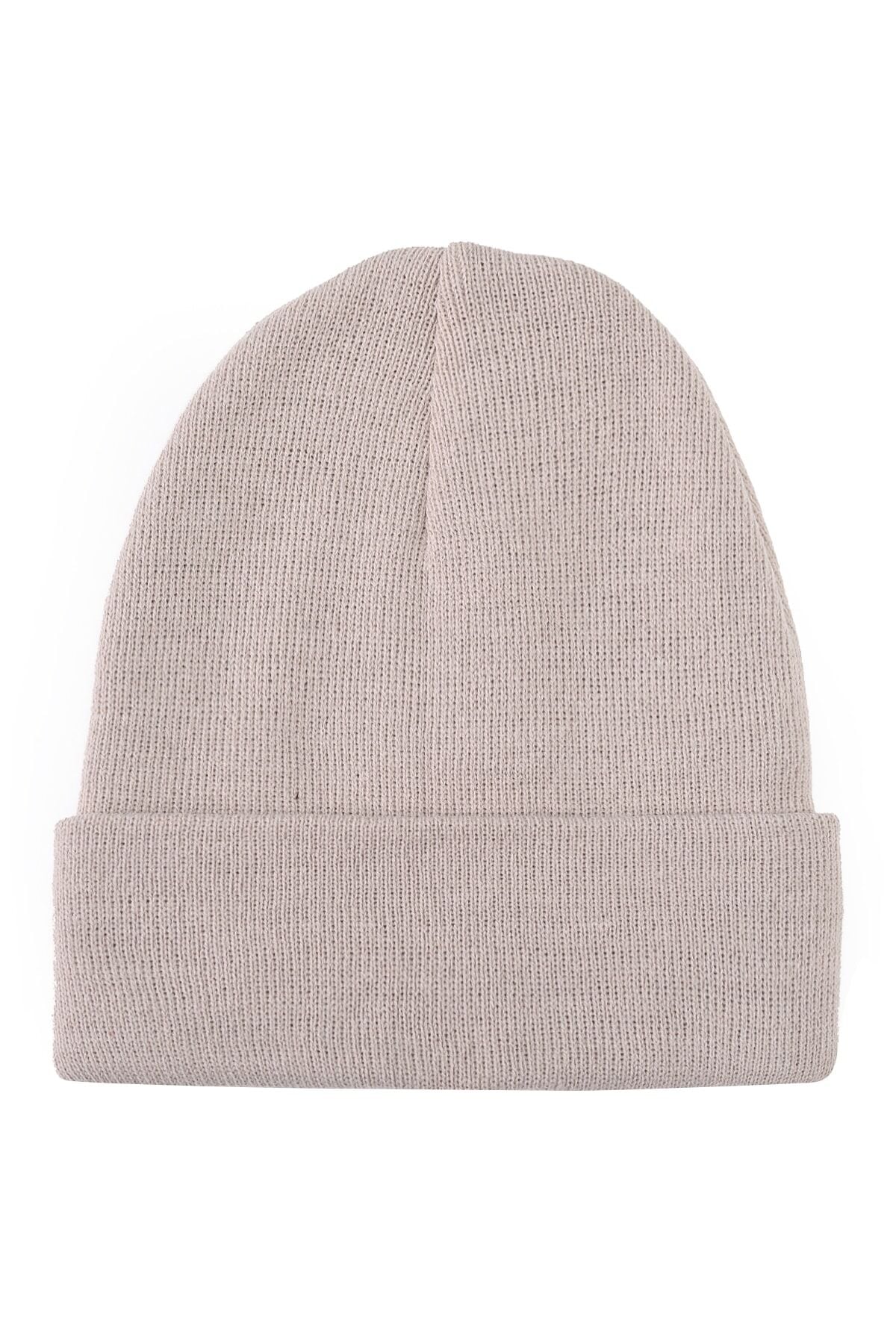Basic Bere Şapka Triko Sonbahar Kışlık Vizon Unisex Vizon - Standart